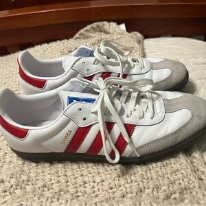 Men’s Adidas Sambas Red & White 10.5